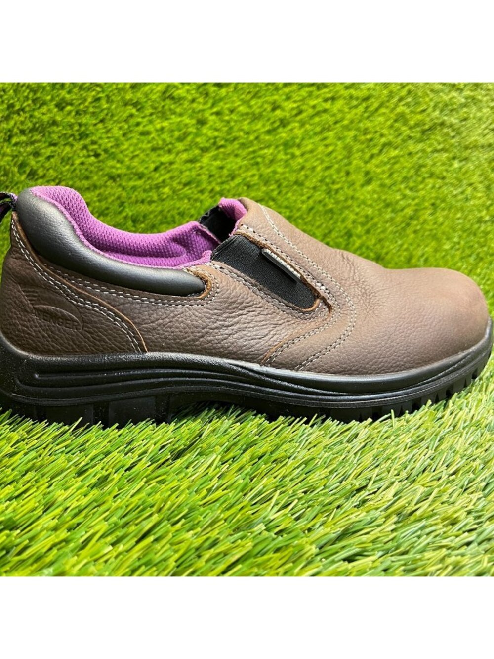 Avenger Foreman Womens Size 8.5 Brown Leather Composite Toe Safety Work Shoes